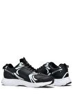 Tonny Black Unisex Siyah Cilt Faylon Taban Bağcıklı Spor Ayakkabı