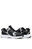 Tonny Black Unisex Siyah Cilt Faylon Taban Bağcıklı Spor Ayakkabı