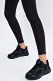 Tonny Black Unisex Siyah Füme Faylon Taban Rahat Kalıp Unisex Ayakkabı