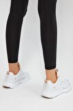 Tonny Black Unisex Beyaz Bej Faylon Taban Rahat Kalıp Unisex Ayakkabı