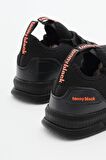 Tonny Black Unisex Siyah Nefes Alabilen Kumaş Poli Taban Bağcıklı Spor Ayakkabı