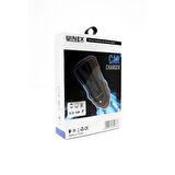 Global W001 USBA Çift Çıkışlı 3.1A Araç Şarj Aleti Siyah WNE0035