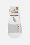 Mısırlı Kadın Bambu Tekli Beyaz Çetik Çorap - M-72301-B