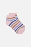 Mısırlı Unisex Pamuklu 3 Çift Çok Renkli Çocuk Patik Çorap - M BABY-14