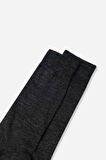 Mısırlı Erkek Lambswool (Koyun Yünü) Tekli Antrasit Soket Çorap - M-63000-A