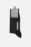 Mısırlı Erkek Lambswool (Koyun Yünü) Tekli Antrasit Soket Çorap - M-63000-A
