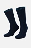 Mısırlı Erkek Lambswool Tekli Lacivert Soket Çorap M 65001 L