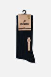 Mısırlı Erkek Lambswool Tekli Lacivert Soket Çorap M 65001 L