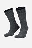Mısırlı Erkek Lambswool Tekli Füme Soket Çorap M 65001 F