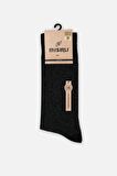Mısırlı Erkek Lambswool Tekli Siyah Soket Çorap M 65002 S