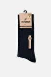 Mısırlı Erkek Lambswool Tekli Lacivert Soket Çorap M 65002 L