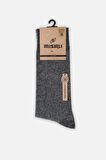Mısırlı Erkek Lambswool Tekli Füme Soket Çorap M 65002 F