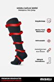 Mısırlı Unisex Merino Yünü Kışlık Tekli Siyah Compression Çorap - M COMP S