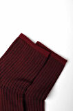 Mısırlı Kadın Merserize Tekli Açık Bordo Soket Çorap