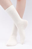Mısırlı Kadın Koyun Yünü Tekli Ekru Soket Çorap M 75002 E