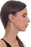 Kadın Lak Altın Kaplama Sıkıştırmalı Model Yılan Formlu Kıkırdak Küpe & Earcuff
