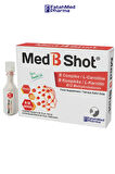 MED B SHOT® B Kompleks Vitamin , Aktif B12 3000 Mcg , Biotin ,b1, B2, B3, B5, B6, B1, L- Karnitin
