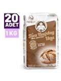 Taş Değirmen Tam Buğday Unu 1 Kg 20 Adet (VEGAN)