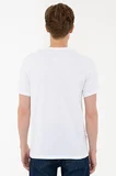 Pierre Cardin  Beyaz Slim Fit Basic V Yaka T-Shirt