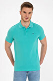 Mint Yeşili Slim Fit Basic Polo Yaka T-Shirt
