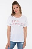 Beyaz Kadın T-Shirt