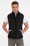 Pierre Cardin  Siyah Standart Fit Yelek
