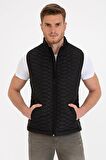 Pierre Cardin  Siyah Standart Fit Yelek