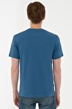 Mavi Slim Fit Bisiklet Yaka T-Shirt