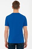 Pierre Cardin  Saks Mavi Slim Fit Bisiklet Yaka T-Shirt