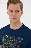 Lacivert Slim Fit Bisiklet Yaka T-Shirt