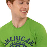 Erkek Elma Yeşili Bisiklet Yaka Tişört