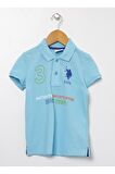 Baskılı Yeşil Erkek Çocuk Polo T-shirt Yesel Vr093