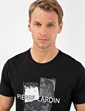 Pierre Cardin  Siyah Slim Fit Bisiklet Yaka T-Shirt