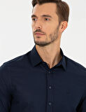 Erkek Slim Fit Oxford Gömlek-Lacivert | S