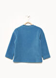 U.S. Polo Assn. Düz Erkek Çocuk Mavi Sweatshırt DEMHU
