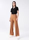 U.S. Polo Assn. Lastikli Bel Loose Fit Taba Kadın Pantolon NELENA
