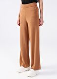 U.S. Polo Assn. Lastikli Bel Loose Fit Taba Kadın Pantolon NELENA