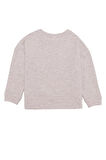 Çocuk Bej Melanj Bisiklet Yaka Sweatshirt