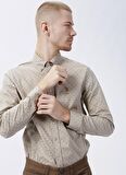 U.S. Polo Assn. Slim Fit Düğmeli Yaka Gri Erkek Gömlek ISMO