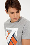 Gri Melanj Slim Fit Bisiklet Yaka T-shirt