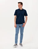 Erkek Regular Fit Polo Yaka Merserize Tişört-Lacivert | S