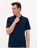 Erkek Regular Fit Polo Yaka Merserize Tişört-Lacivert | S