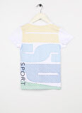 U.S. Polo Assn. Beyaz Erkek Çocuk Bisiklet Yaka Kısa Kollu Düz T-Shirt PUNOKIDS
