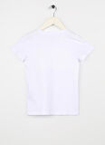 U.S. Polo Assn. Düz Beyaz Erkek Çocuk T-Shirt FERASKIDS