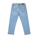 U.S. Polo Assn. Mavi Erkek Çocuk Boru Paça Slim Fit Düz Denim Pantolon RC-LACOPOKIDS23-A