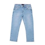 U.S. Polo Assn. Mavi Erkek Çocuk Boru Paça Slim Fit Düz Denim Pantolon RC-LACOPOKIDS23-A