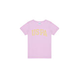 Kız Çocuk  Bisiklet Yaka Basic Tişört