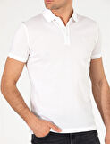 Erkek Polo Yaka Slim Fit Basic T-Shirt-Beyaz | XXL