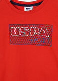 U.S. Polo Assn. Baskılı Kırmızı Erkek Çocuk T-Shirt TUMBESKIDS