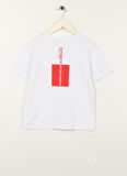 U.S. Polo Assn. Beyaz Erkek Çocuk Bisiklet Yaka Kısa Kollu Oversized Baskılı T-Shirt KAMEDAKIDS